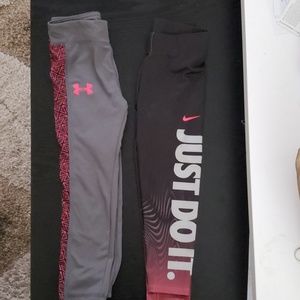 Under Armour and Nike leggings
